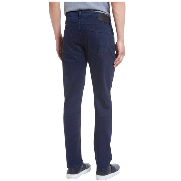 PAIGE Men’s Federal Slim Straight Stretch Jeans in Gus Wash (Darker Blue) - Picture 2 of 8